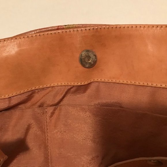 Italian Leather Maurizio Taiuti Hand painted floral handbag - Picture 6 of 8